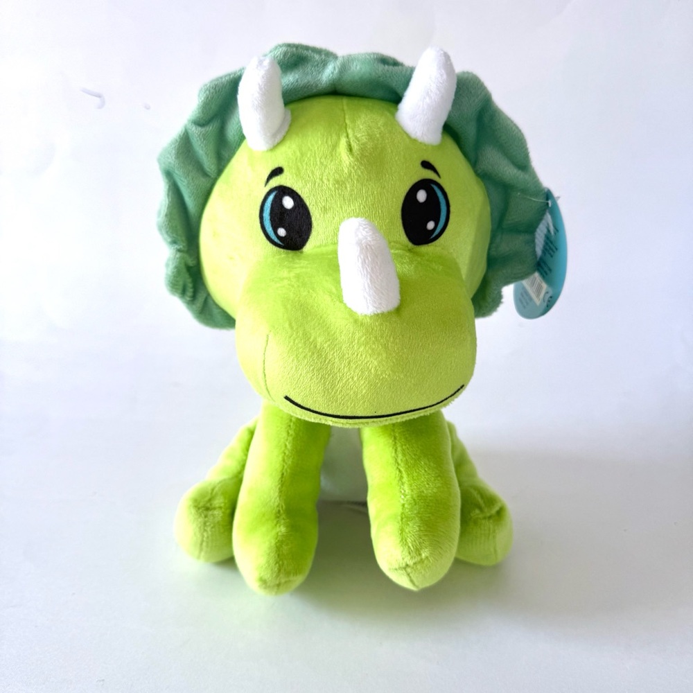 Plush Baby Triceratops Dinosaur Stuffed Animal Green Calplush